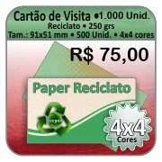 Cartão de Visita Papel Reciclado